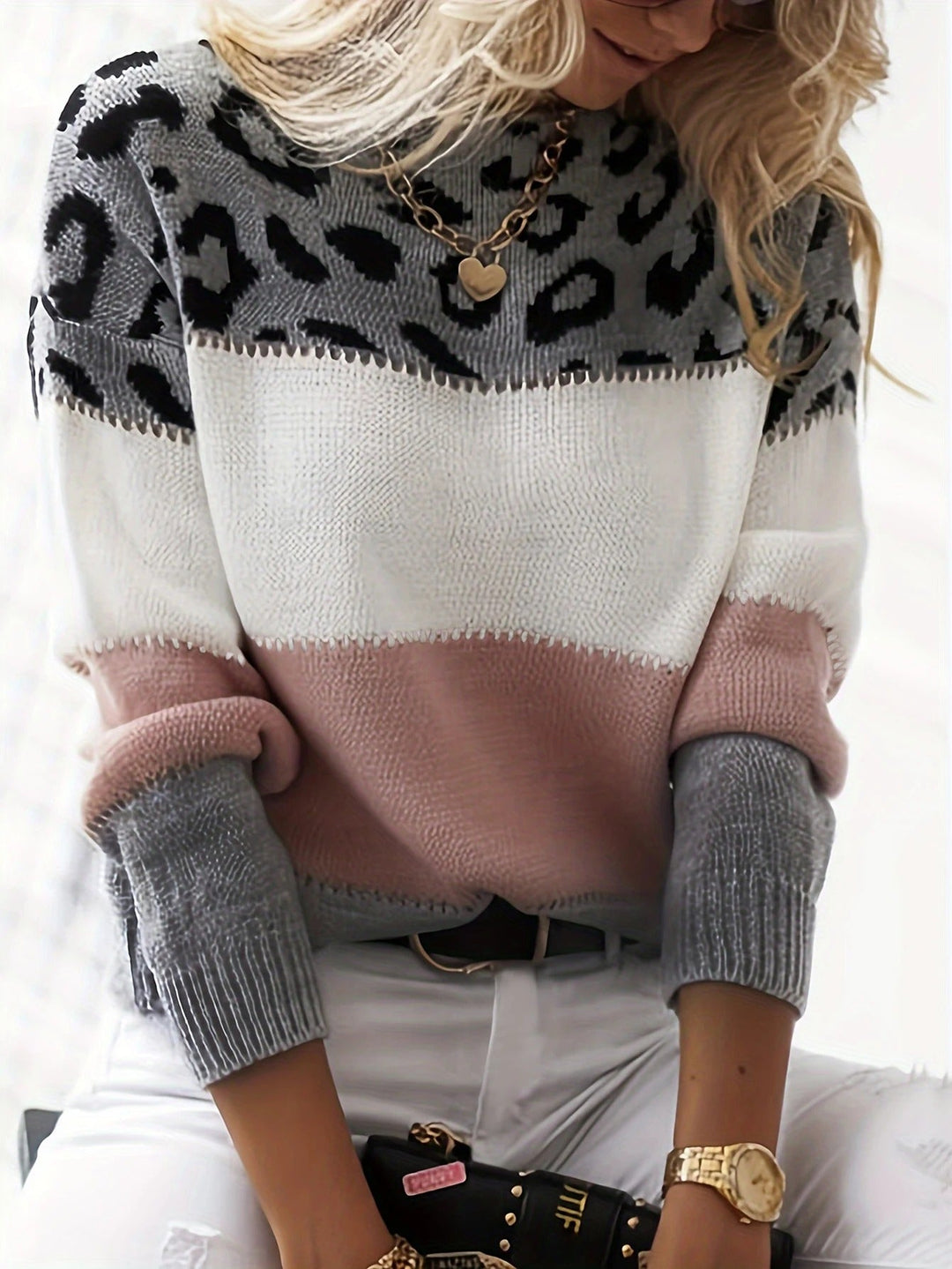 Lydia™ | Leopard Print Knit Jumper
