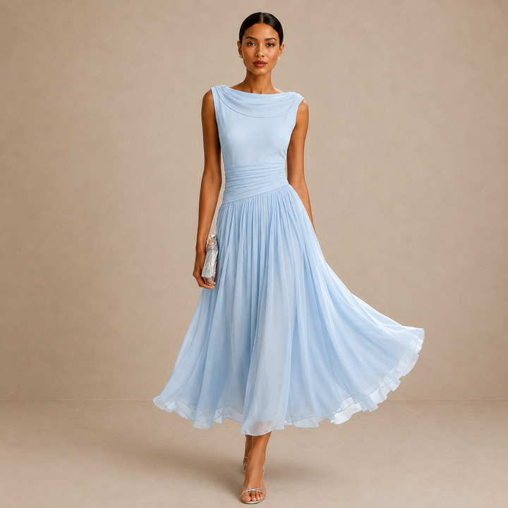 Natalia | Pleated Midi Dress