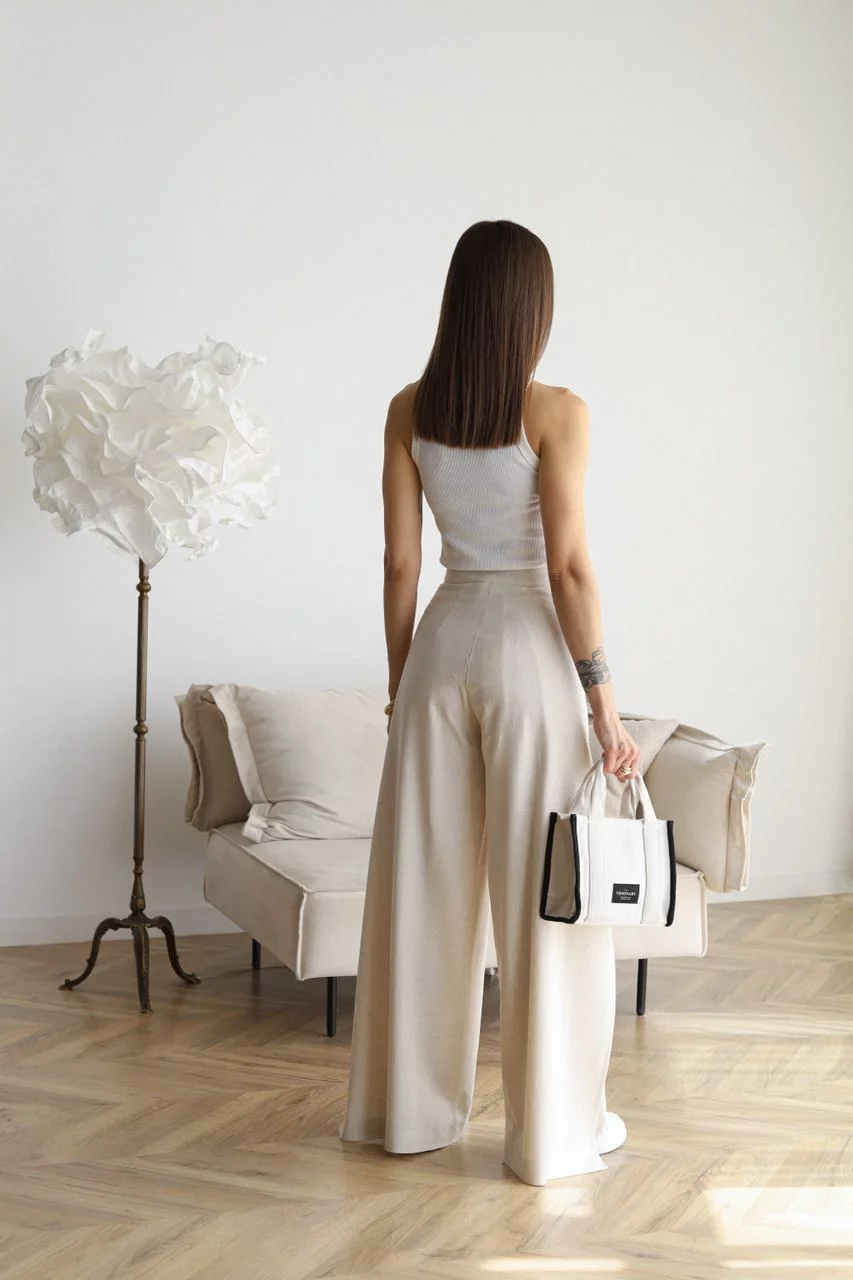 Maelis - Wide Linen Trousers