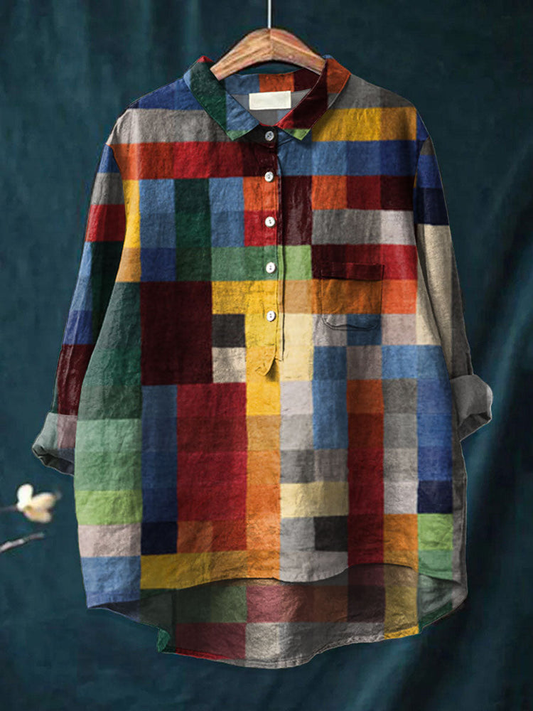 Color Block Print Shirt