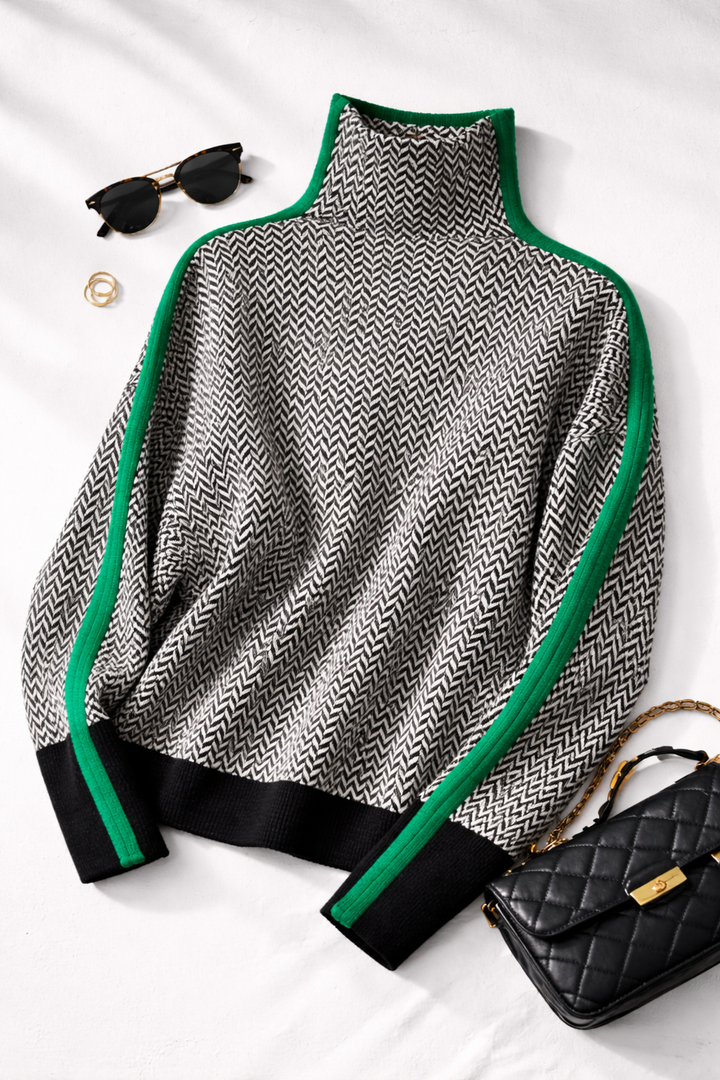 Helena | Contrast Stripe Pullover