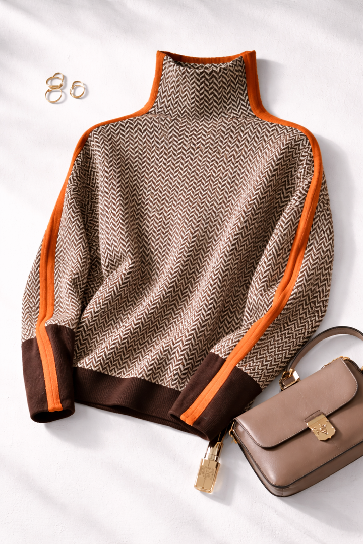 Helena | Contrast Stripe Pullover
