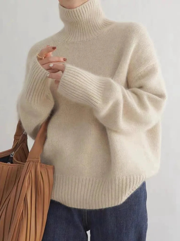 ISABOLL | CASHMERE HIGH-NECK SWEATER
