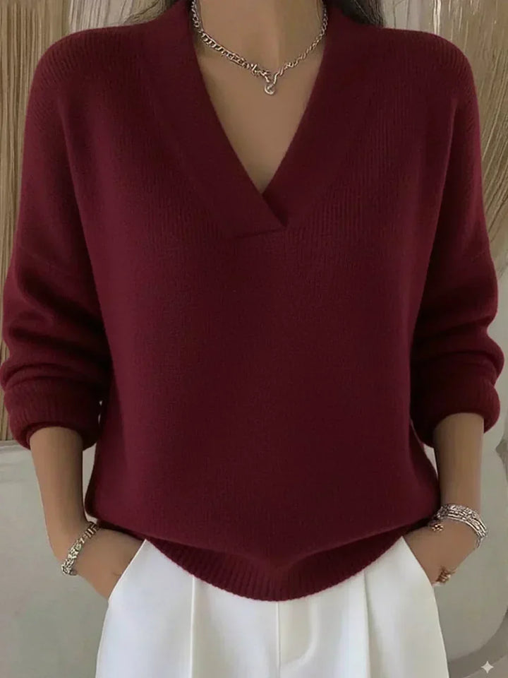 Vivelle | Relaxed V Neck Jumper