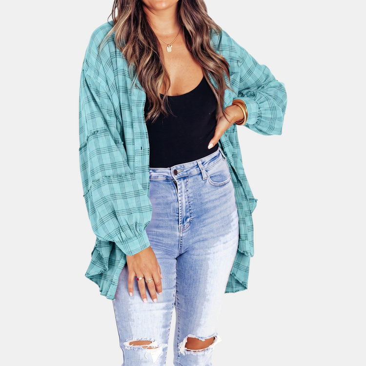 Mia | Oversized Flannel Shirt