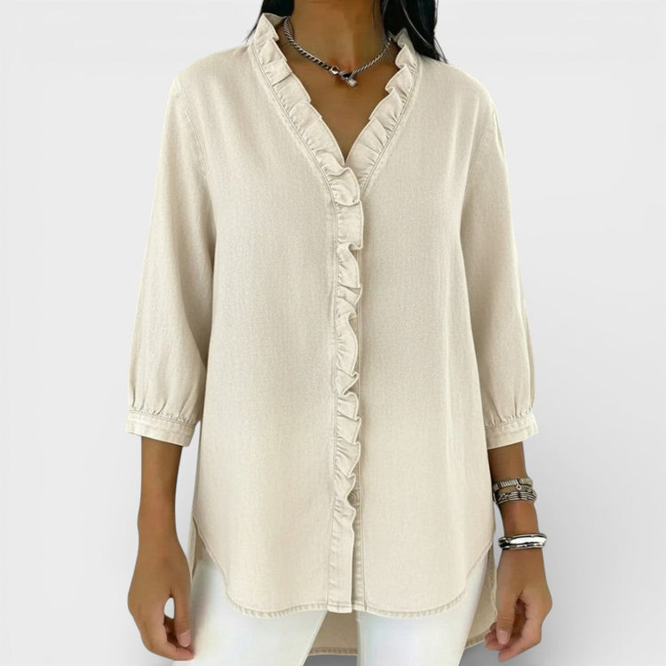 Heather | Elegant Ruffled Blouse