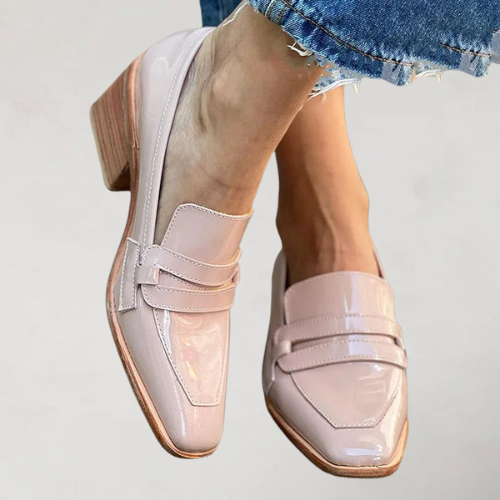 Shiny Pink Mocassins