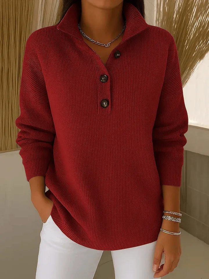 Florence | V Neck Polo Jumper