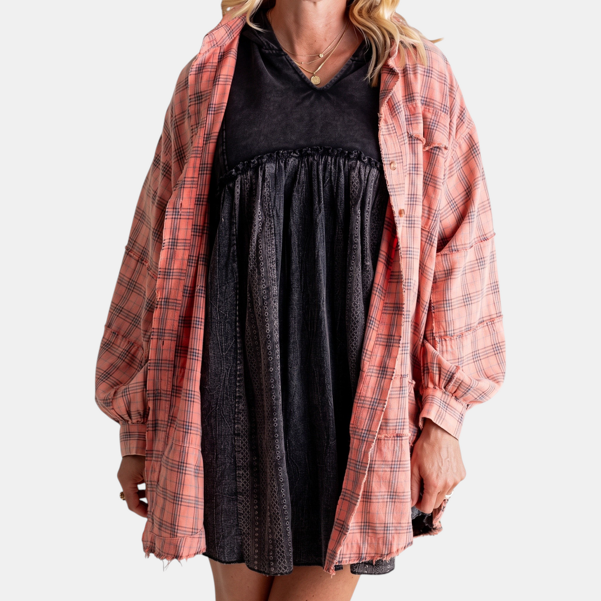 Mia | Oversized Flannel Shirt