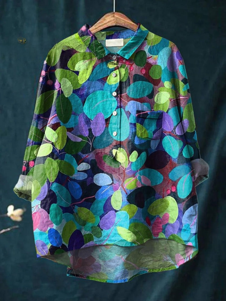 Vibrant Floral Embroidered Shirt