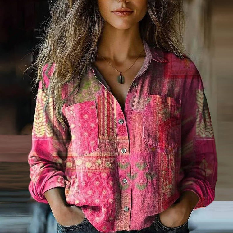 Vintage Printed Blouse