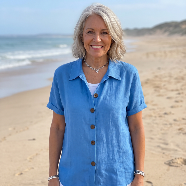 ZARA BUTTON FRONT BLOUSE