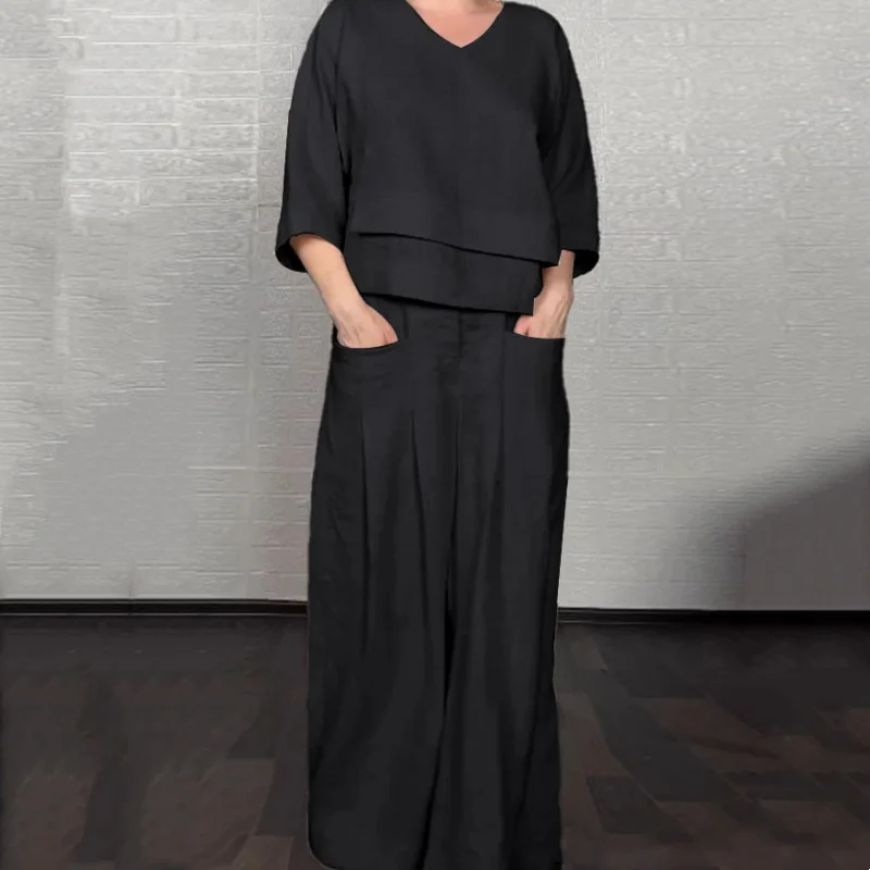 Isabel™ | Relaxed Linen-Cotton Two-Piece Set