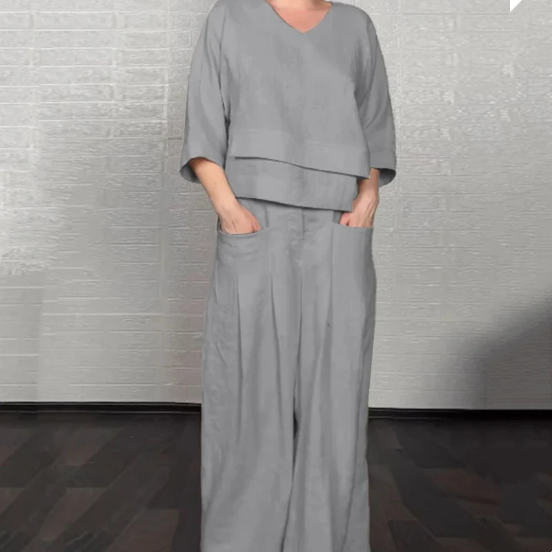 Isabel™ | Relaxed Linen-Cotton Two-Piece Set